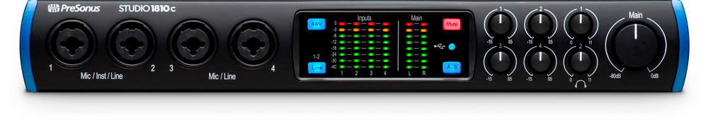 PreSonus Studio 1810c Desktop 18x8 USB Type-C Audio/MIDI Interface