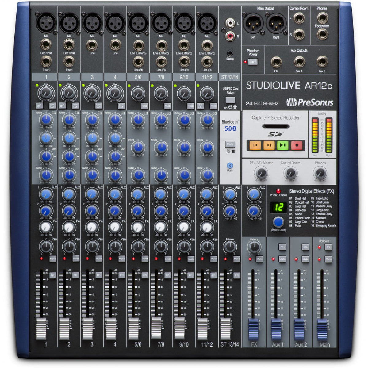 PreSonus StudioLive AR12c USB-C 14-Channel Hybrid Performance and Recording Mixer