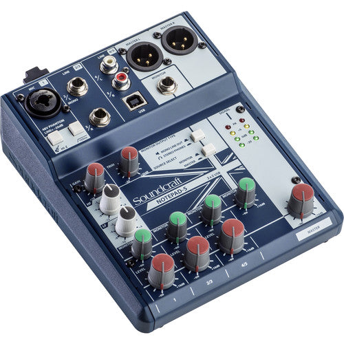 Soundcraft Notepad-5 Small-Format Analog Mixing Console with USB I/O